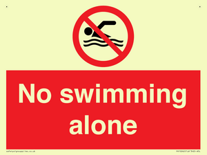 No swimming alone